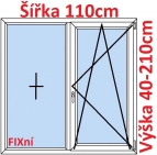 Dvoukdl Okna FIX + OS - ka 110cm